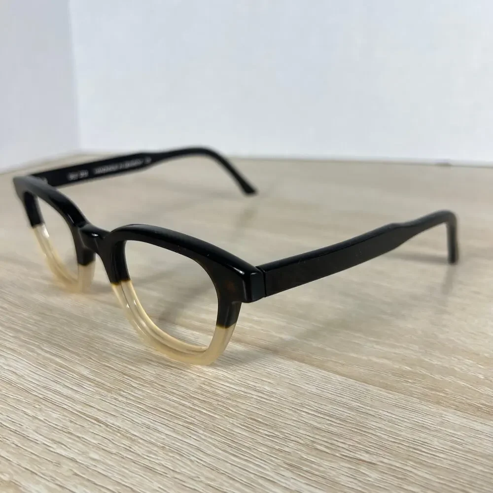 RARE SEE 1212 101082/101 Eyeglasses Split Dark Tortoise Horn Rim Frame 44-23-145